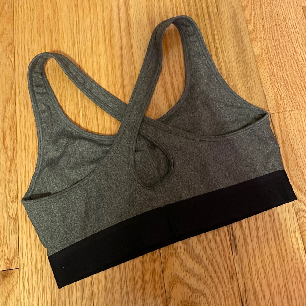 Gray under armor, sports bra
